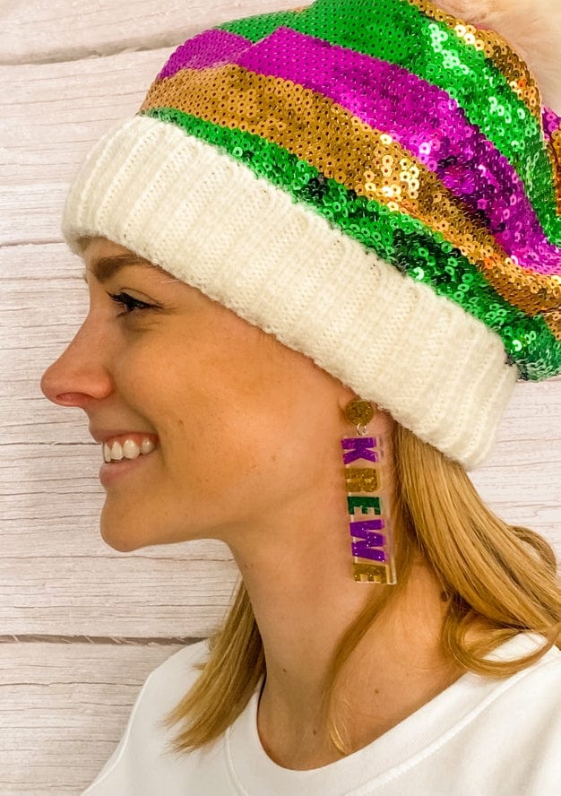 Mardi Gras Creations Mardi Gras Creations Acrylic KREWE MAMBO Earrings - Little Miss Muffin Children & Home