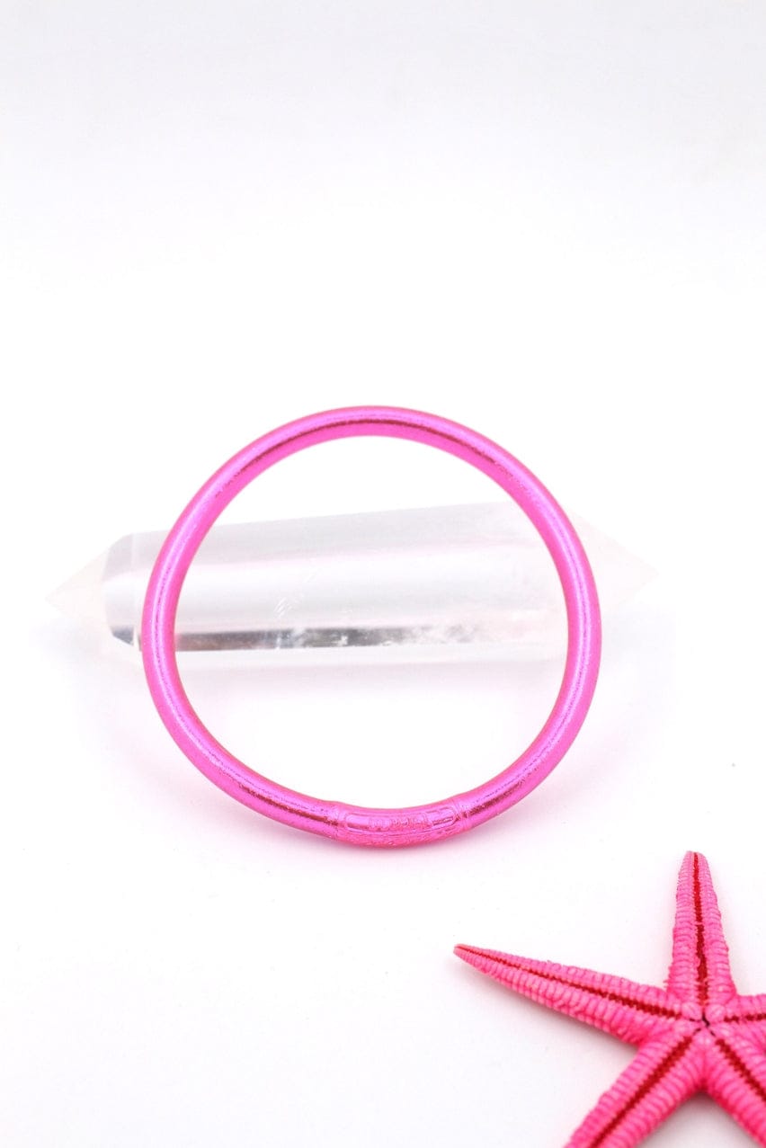 Single Rainbow Thai Buddhist Temple Bracelet, Mantra Bangle, Flamingo