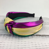 SongLily Mardi Gras Metallic Knot Headband