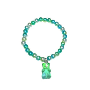 Stratus Sparkling Variegated Gummy Bear Charm Stretch Bracelet, Sold Individually