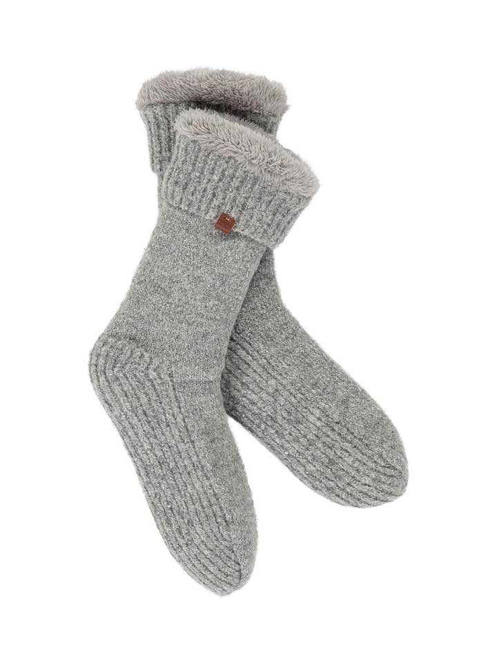 Chunky Slippers with Lining Grey Melee