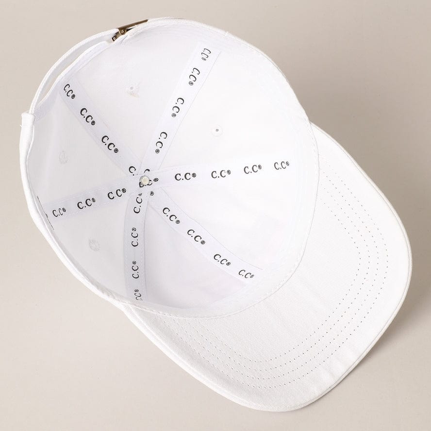 Fashion City American Flag Chenille Patch Baseball Cap, White - Little Miss Muffin Children & Home