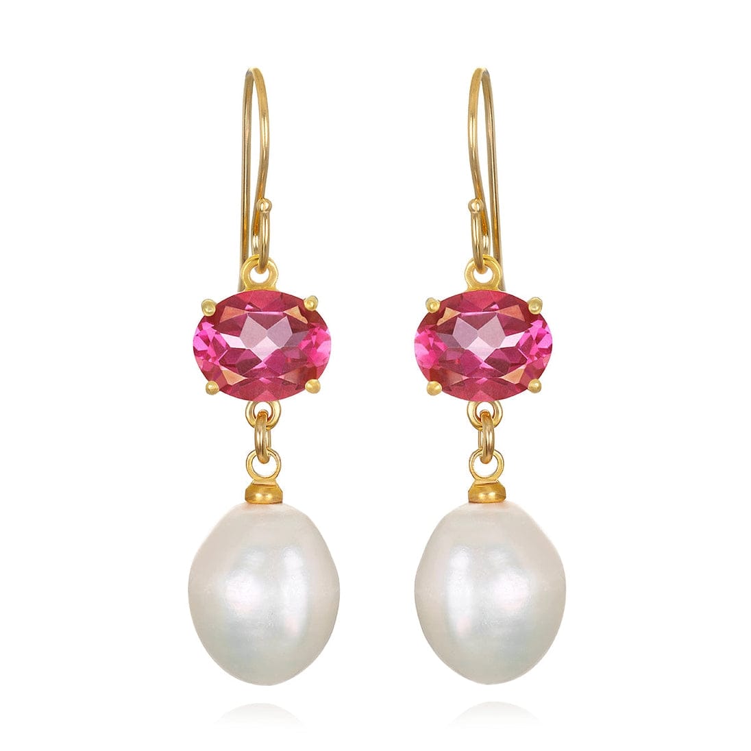 Amelia Rose Jewelry Baroque Pearl & Gemstone Dangle Earrings - Little Miss Muffin Children & Home