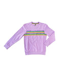 Mardi Gras Creations Youth Sequin Stripes French Terry Long Sleeve - Lavender