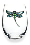 Queen Jewels Queen Jewels Dragonfly Jeweled Stemless Wine Glass - Little Miss Muffin Children & Home