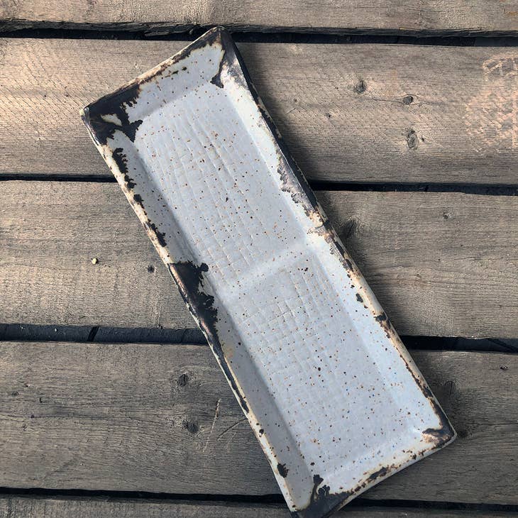 Gina DeSantis Ceramics Gina DeSantis Ceramics Luna Textured Rectangular Trays - Little Miss Muffin Children & Home