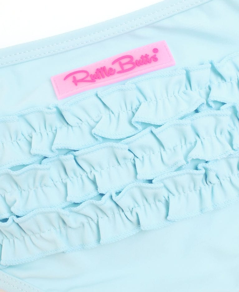 Ruffle Butts Ruffle Butts Tropical Breeze Scalloped Hem Long Sleeve Rash Guard with Ruffle Bikini Bottoms - Little Miss Muffin Children & Home