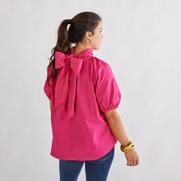 pink reversible bow top