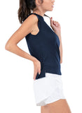 Lucky In Love Lucky in Love Women's Rib Tank with Ruffle Cap Sleeve in Midnight Navy - Little Miss Muffin Children & Home