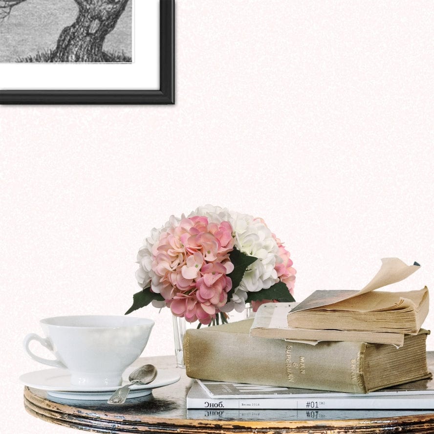 Larksilk Larksilk Pink & White Hydrangea Flowers in Glass Vase with Water Look - Little Miss Muffin Children & Home