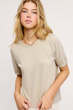 La Miel Short Sleeve Knit Sweater in Antique Jade