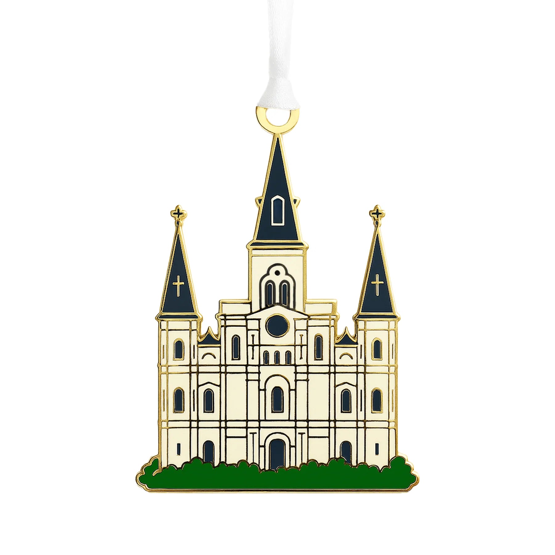 Cathedral enamel New Orleans ornament 