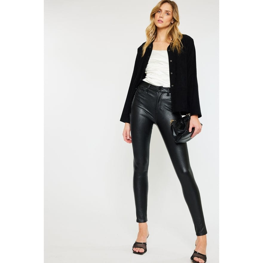 Kancan Kancan High Rise Vegan Leather Super Skinny Pants - Little Miss Muffin Children & Home