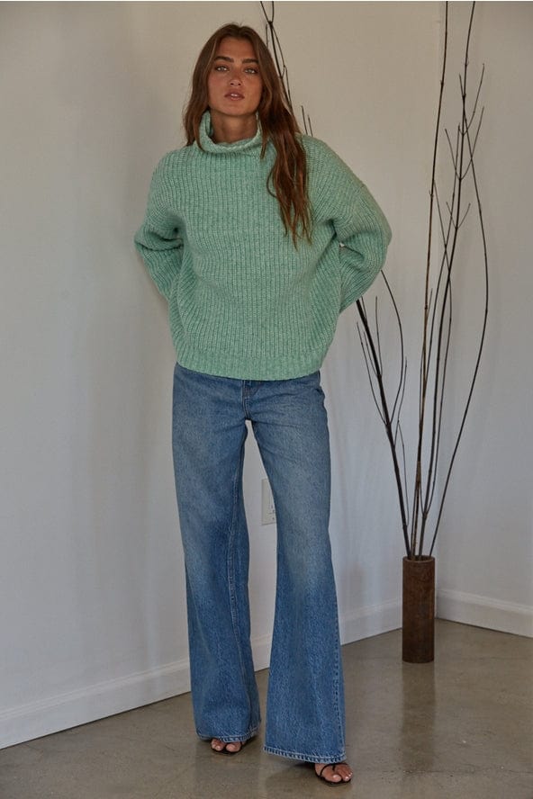 By Together By Together Sedona Turtleneck Pullover Sweater in Seafoam - Little Miss Muffin Children & Home