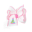 Beyond Creations Embroidered New Cake Crochet Edge  4.5" Large Bow with Birthday Hat - Little Miss Muffin Children & Home