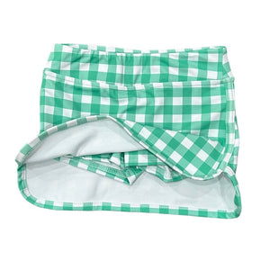 Sugar Bee Clothing Sugar Bee Clothing Emerald Gingham Straight Tennis Skirt - Little Miss Muffin Children & Home