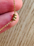 Notions of Lovely 16” Three Fates Necklace 14k Gold Fill