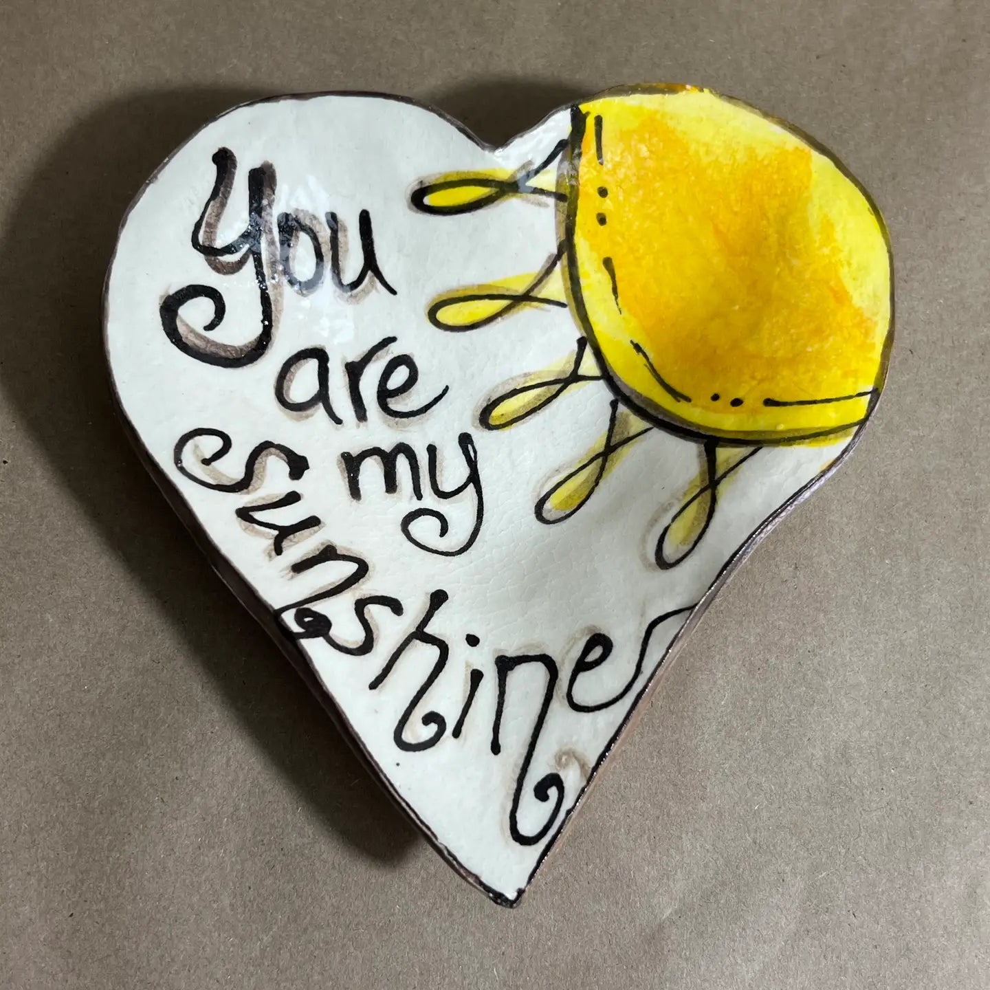 Small Heart-Shaped Bowl "Sunshine"