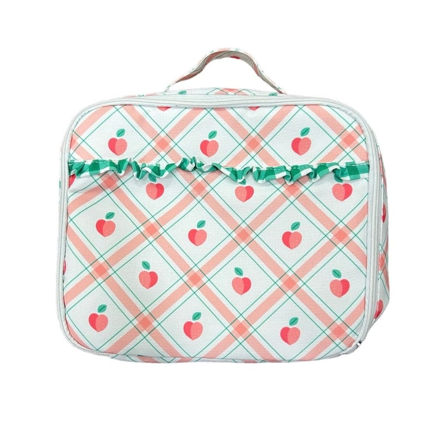 Sugar Bee Clothing Sugar Bee Clothing Lunch Bag - Peaches Plaid - Little Miss Muffin Children & Home
