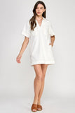 Ellison Denim Mini Dress Off White