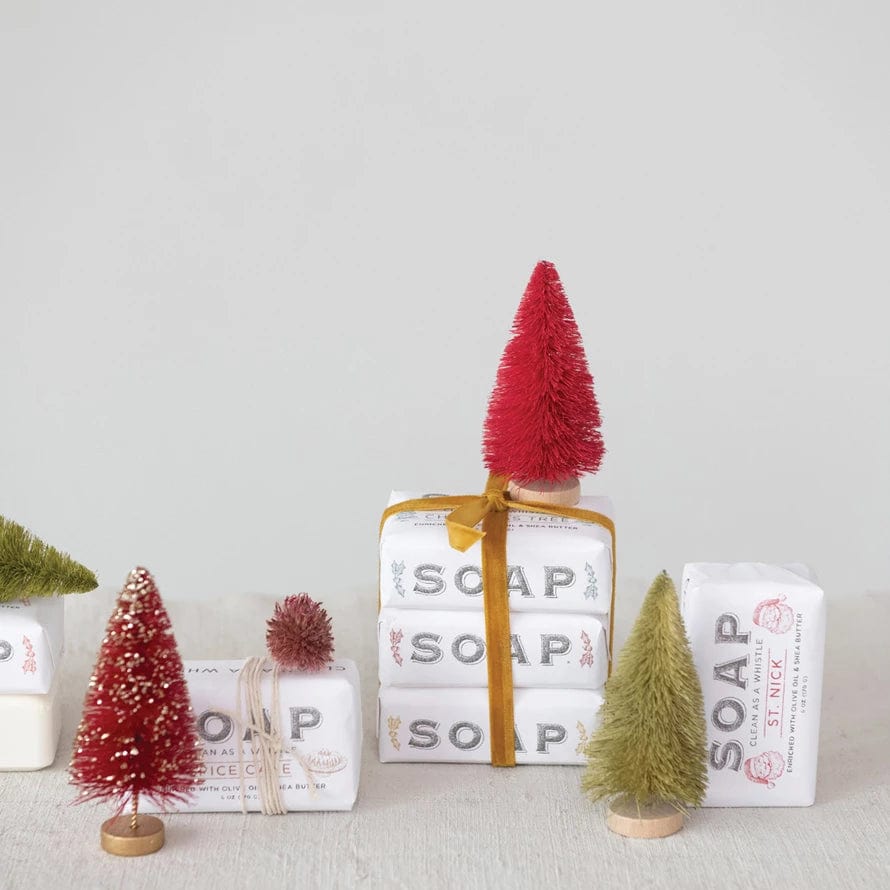 Creative Co-Op Creative Co-op Holiday Scented Olive Oil & Shea Butter Milled Bar Soaps - Little Miss Muffin Children & Home