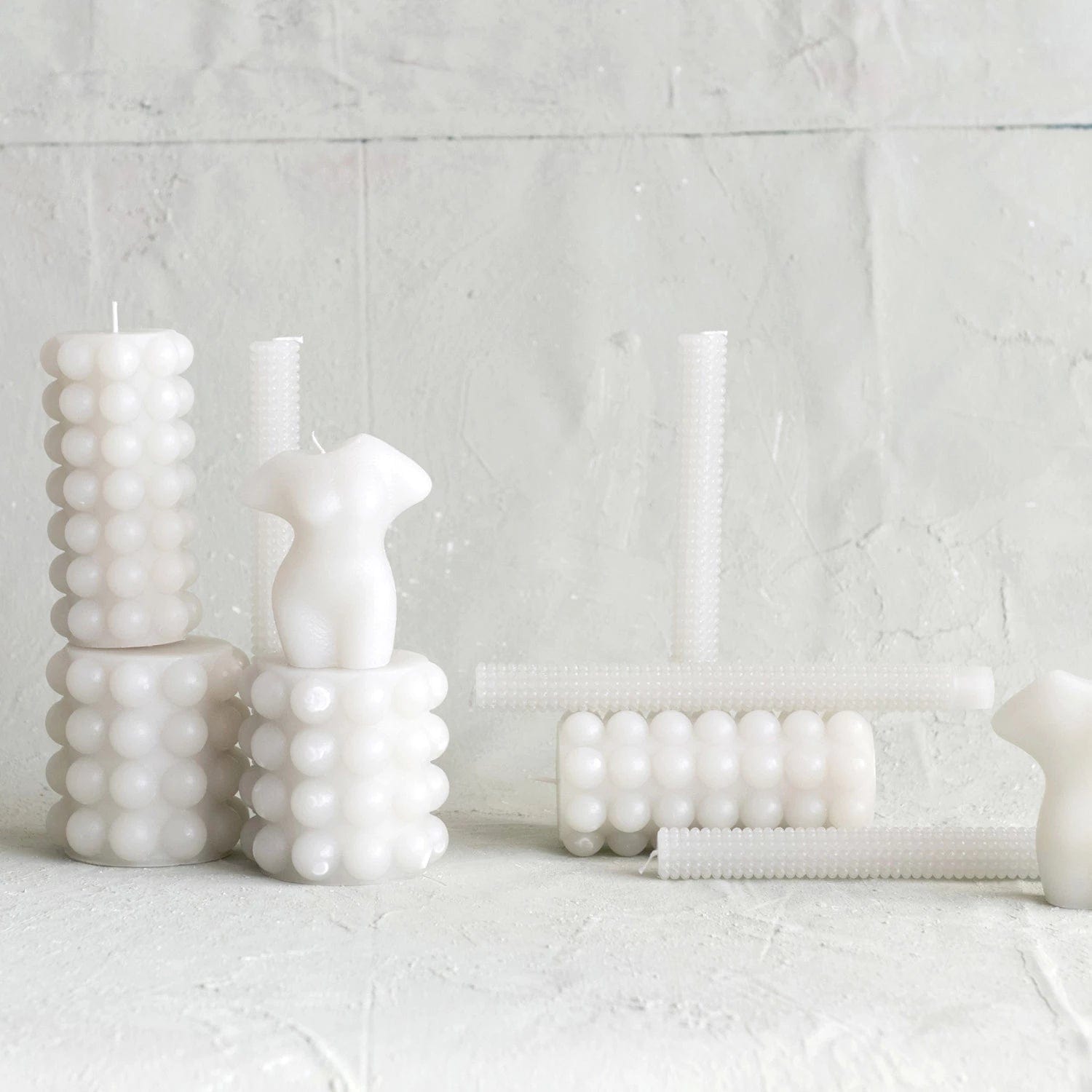 Creative Co-Op Creative Co-op Unscented Hobnail Pillar Candle - Little Miss Muffin Children & Home