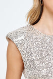 Ellison Sequins Sleeveless Top Champagne