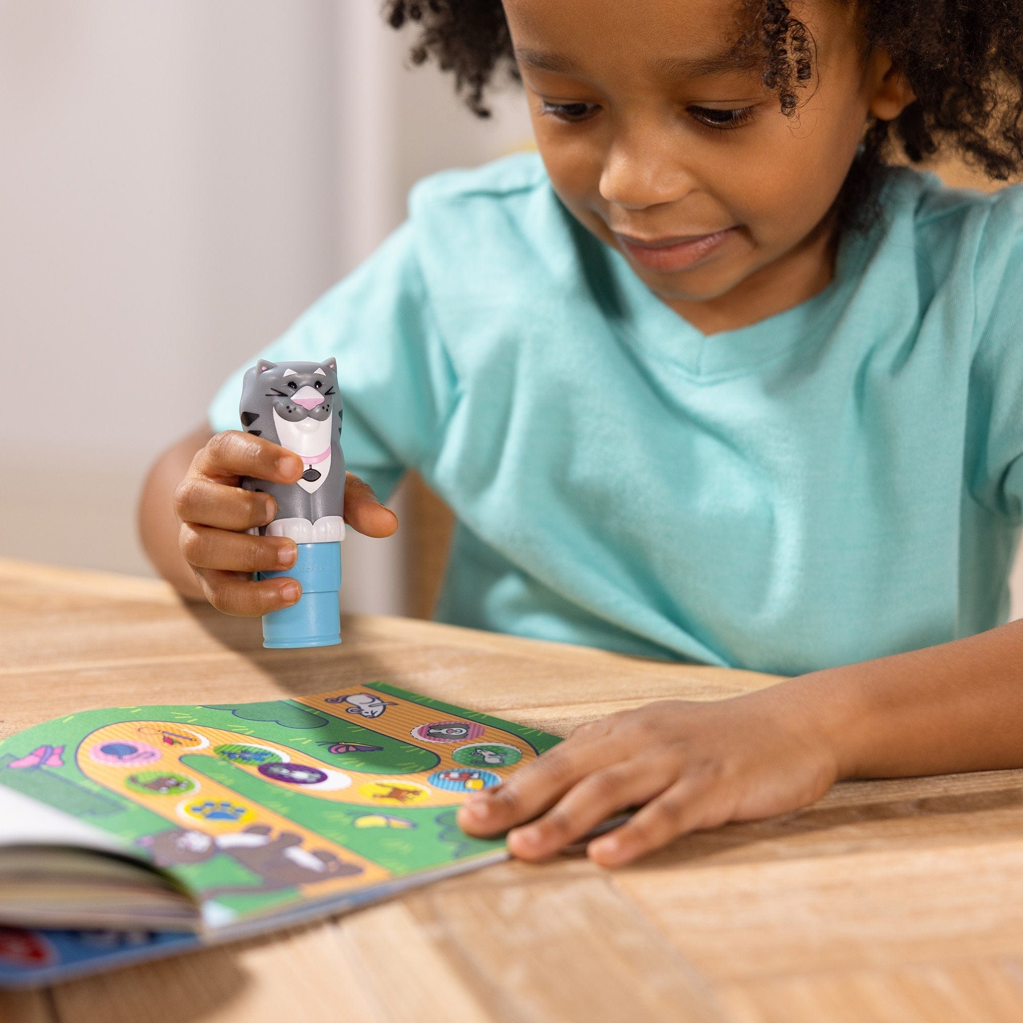 Melissa & Doug Melissa & Doug Sticker WOW!® Activity Pad & Sticker Stamper - Cat - Little Miss Muffin Children & Home