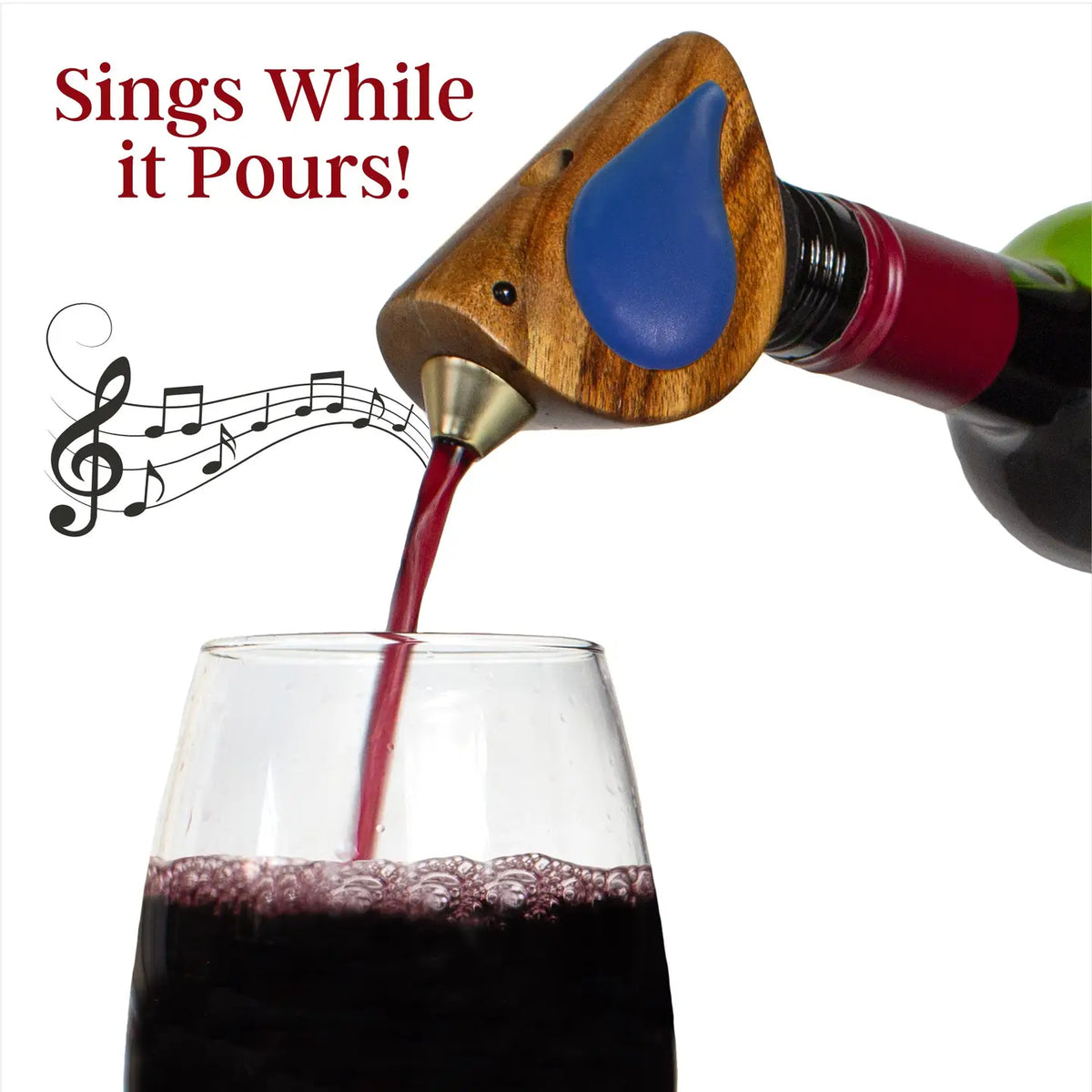 Songbird Specialties® Blue "Singing" Wine Bottle Pourer