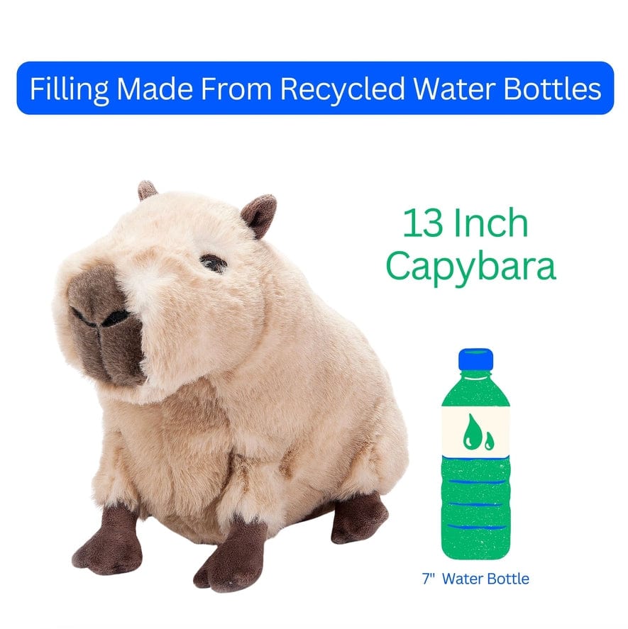 The Petting Zoo Earth Keeperz Capybara MD 13" - Little Miss Muffin Children & Home