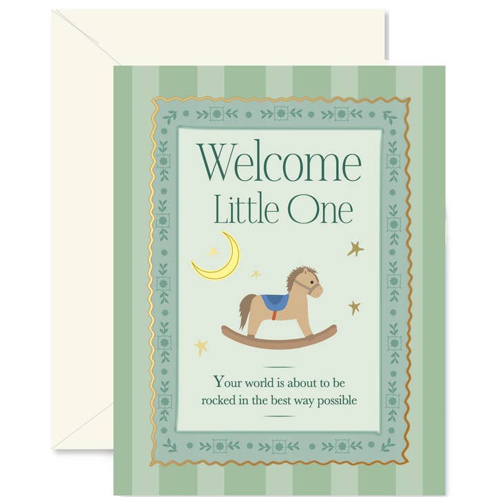 Rocking Horse Baby Greeting Card