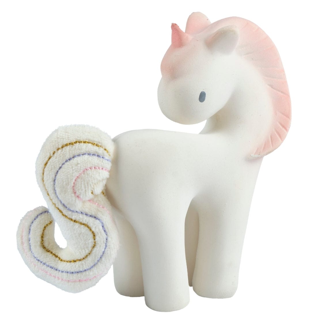 Tikiri Toys Tikiri Toys Cotton Candy Unicorn Natural Rubber Rattle Crinkle Tail - Little Miss Muffin Children & Home