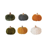 Creative Co-op Creative Co-op 4" Cotton Pumpkin with Wood Stem, 6 Styles - Little Miss Muffin Children & Home