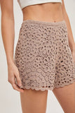 Bluivy Crochet Shorts, Mushroom