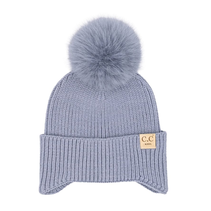 Wool Fleece Lined Ear Flap Beanie Detachable Pompom Classic Chic Winter Warm Comhats Winter Ear Flaps Beanie Hats for Women Wool Fleece  main image 4