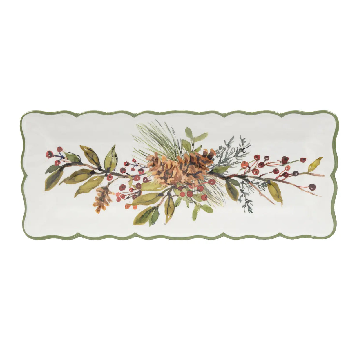 Winters Forest Christmas Heavyweight Melamine Rectangular Platter