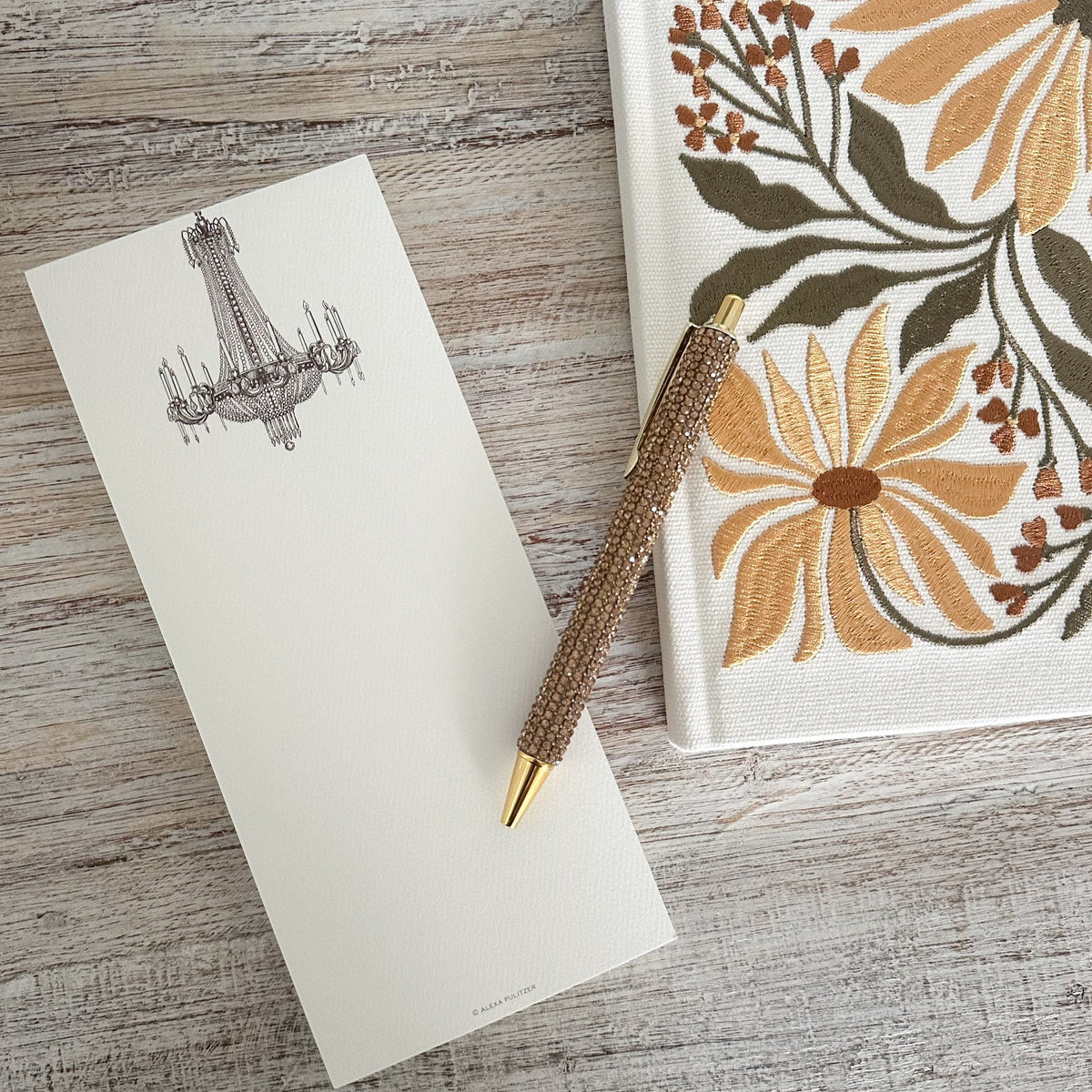 chandelier long note pad