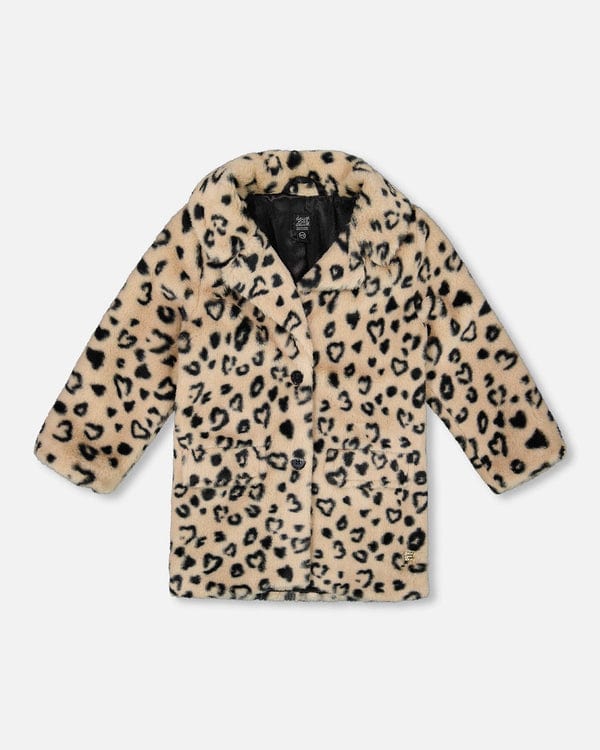cheetah long fur jacket