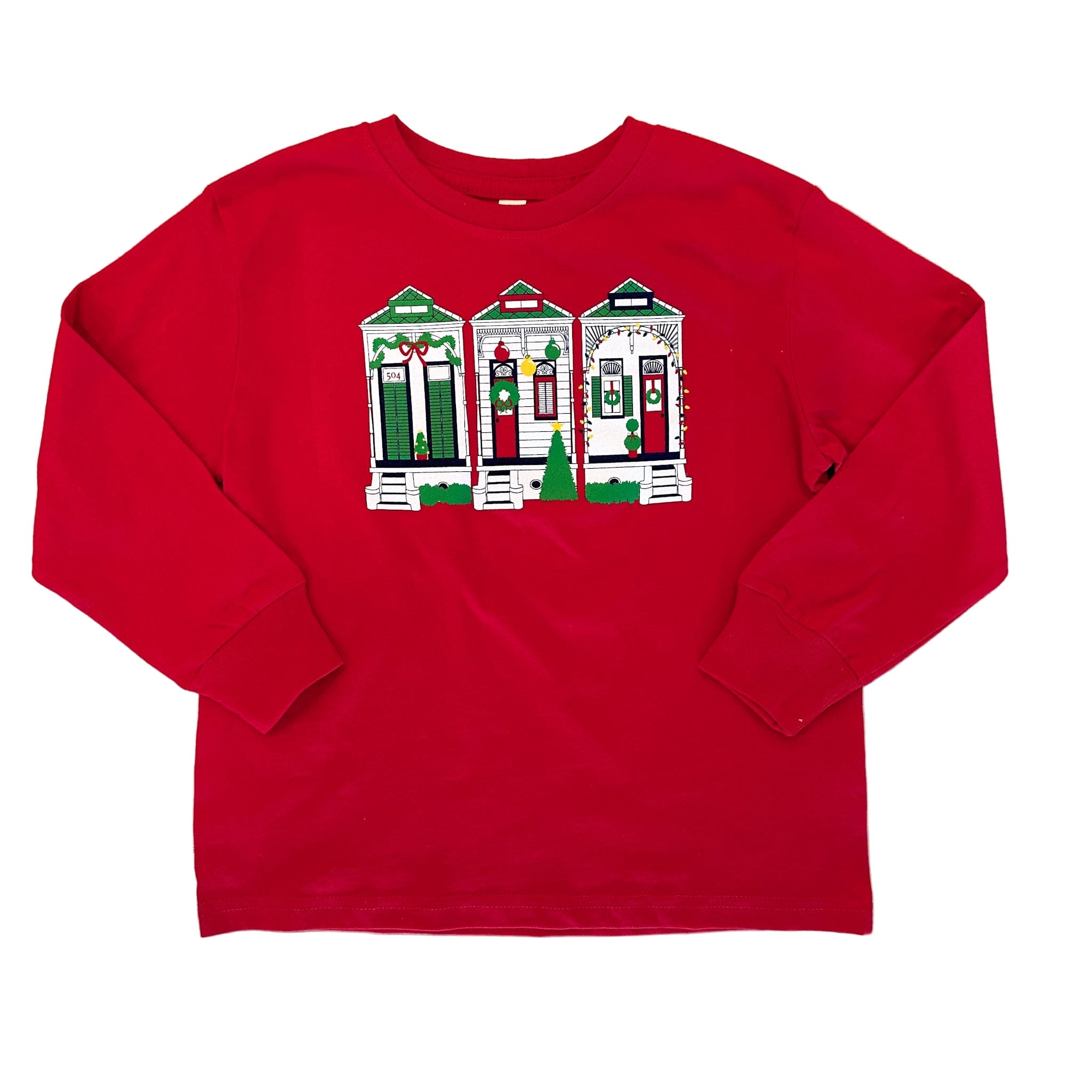 christmas shot gun house long sleeve tee
