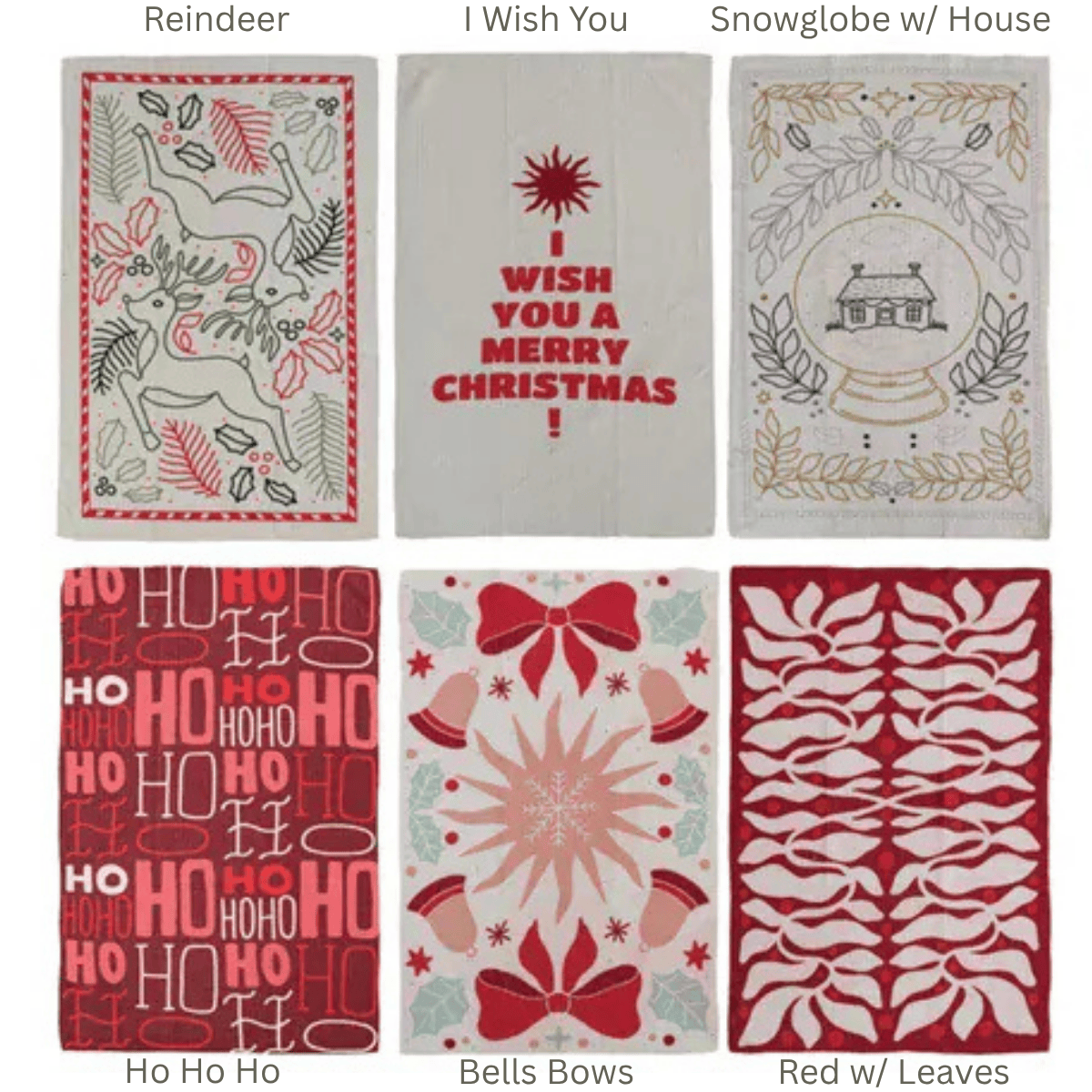 christmas tea towels