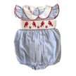 Crawfish Smocked Angel Sleeve Rosie Bubble