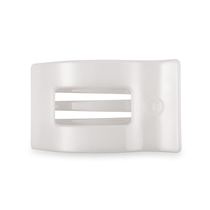 Teleties Rectangle Flat Hair Clip, Coconut White - Little Miss Muffin Children & Home