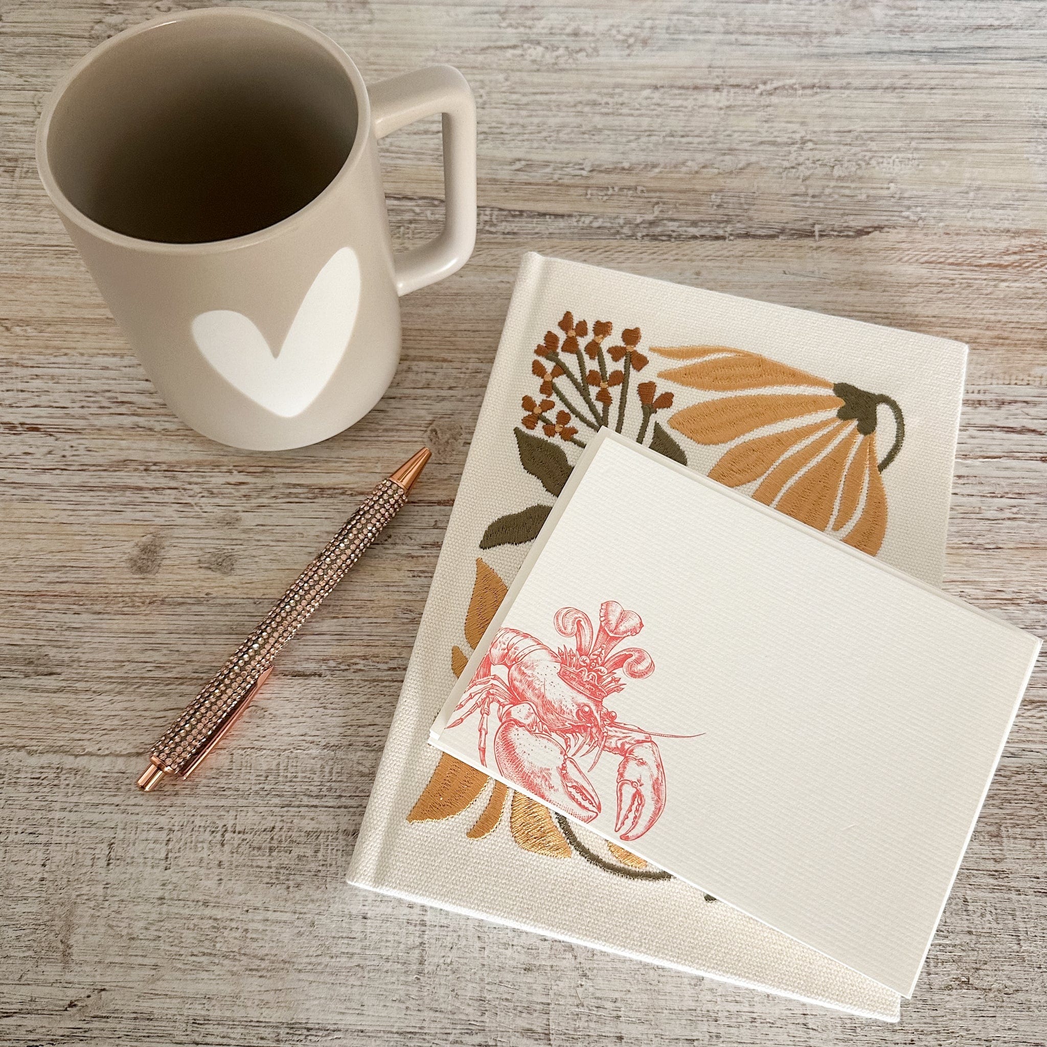 crawfish note card with envolope