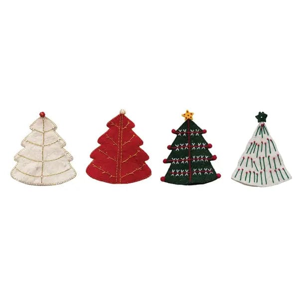 Creative Co-Op Creative Co-op Handmade Wool Felt Tree Bottle Topper, Available in 4 Colors - Little Miss Muffin Children & Home