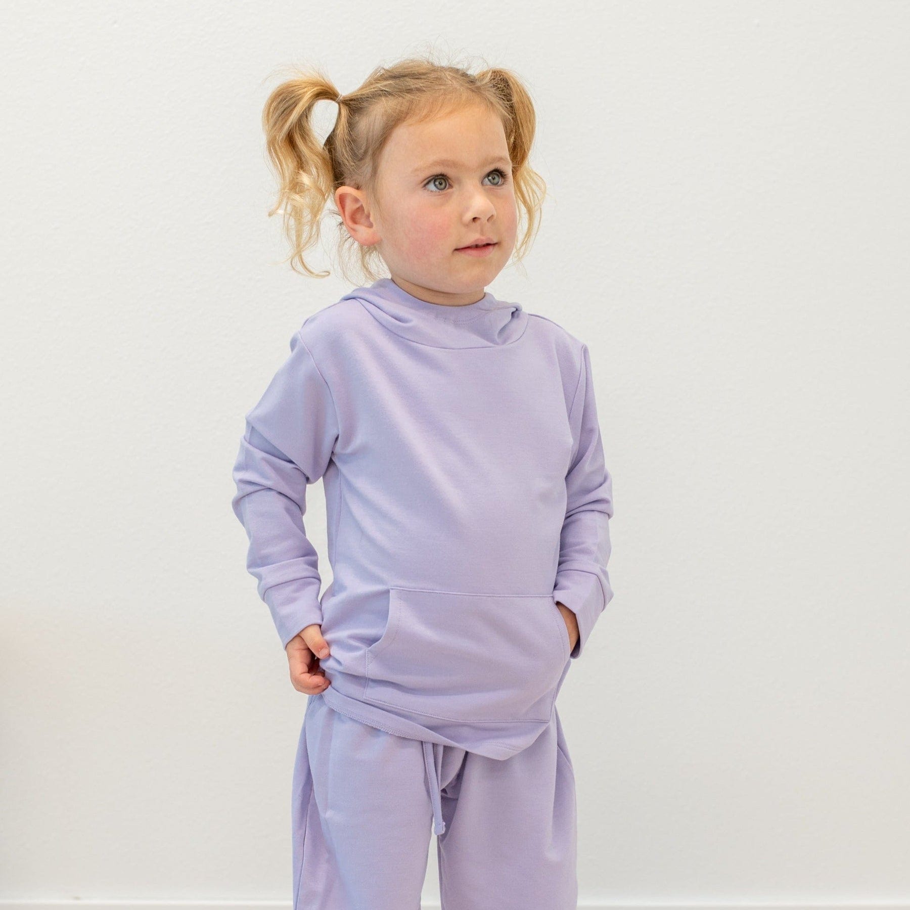 Sweet Bamboo Sweet Bamboo Crew Neck Jogger Set - Orchid Petal French Terry - Little Miss Muffin Children & Home