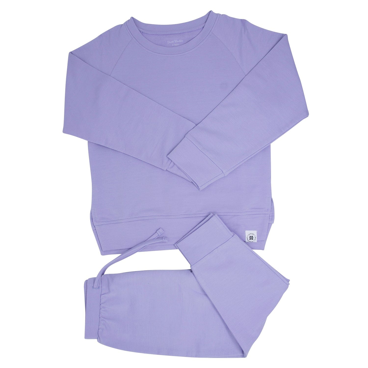 Sweet Bamboo Sweet Bamboo Crew Neck Jogger Set - Orchid Petal French Terry - Little Miss Muffin Children & Home