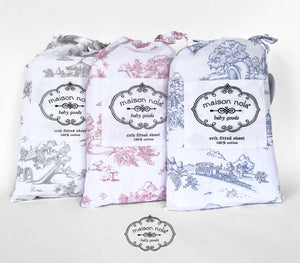 Maison Nola Maison Nola Storyland Toile Crib Fit Sheet - Little Miss Muffin Children & Home