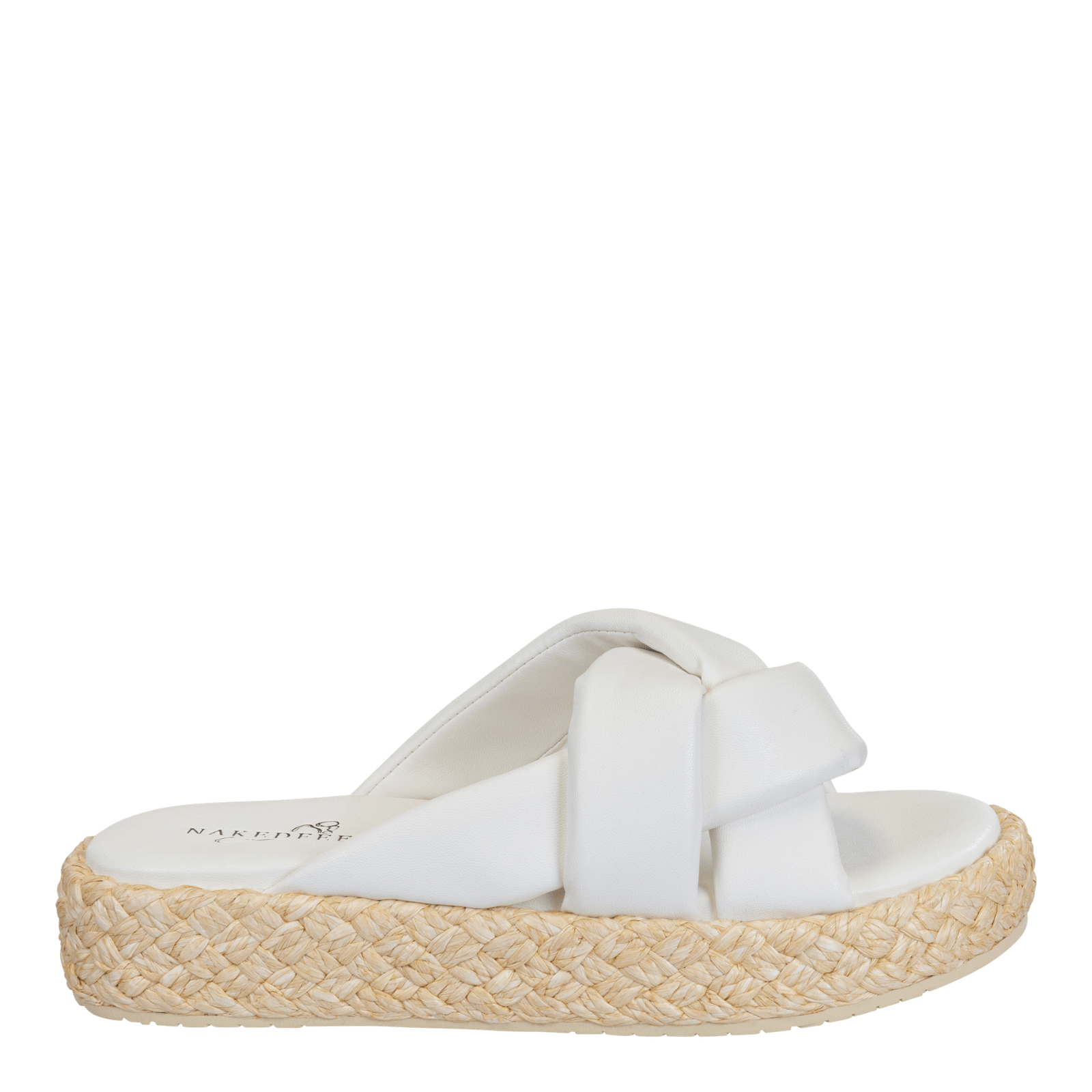 Naked Feet Naked Feet Cupro Espadrille Platform Slide in Chamois - Little Miss Muffin Children & Home