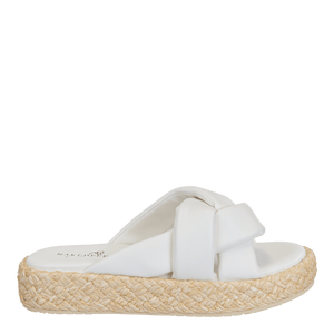 Naked Feet Naked Feet Cupro Espadrille Platform Slide in Chamois - Little Miss Muffin Children & Home