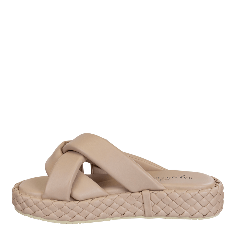 Naked Feet Naked Feet Cupro Platform Slide in Nude - Little Miss Muffin Children & Home